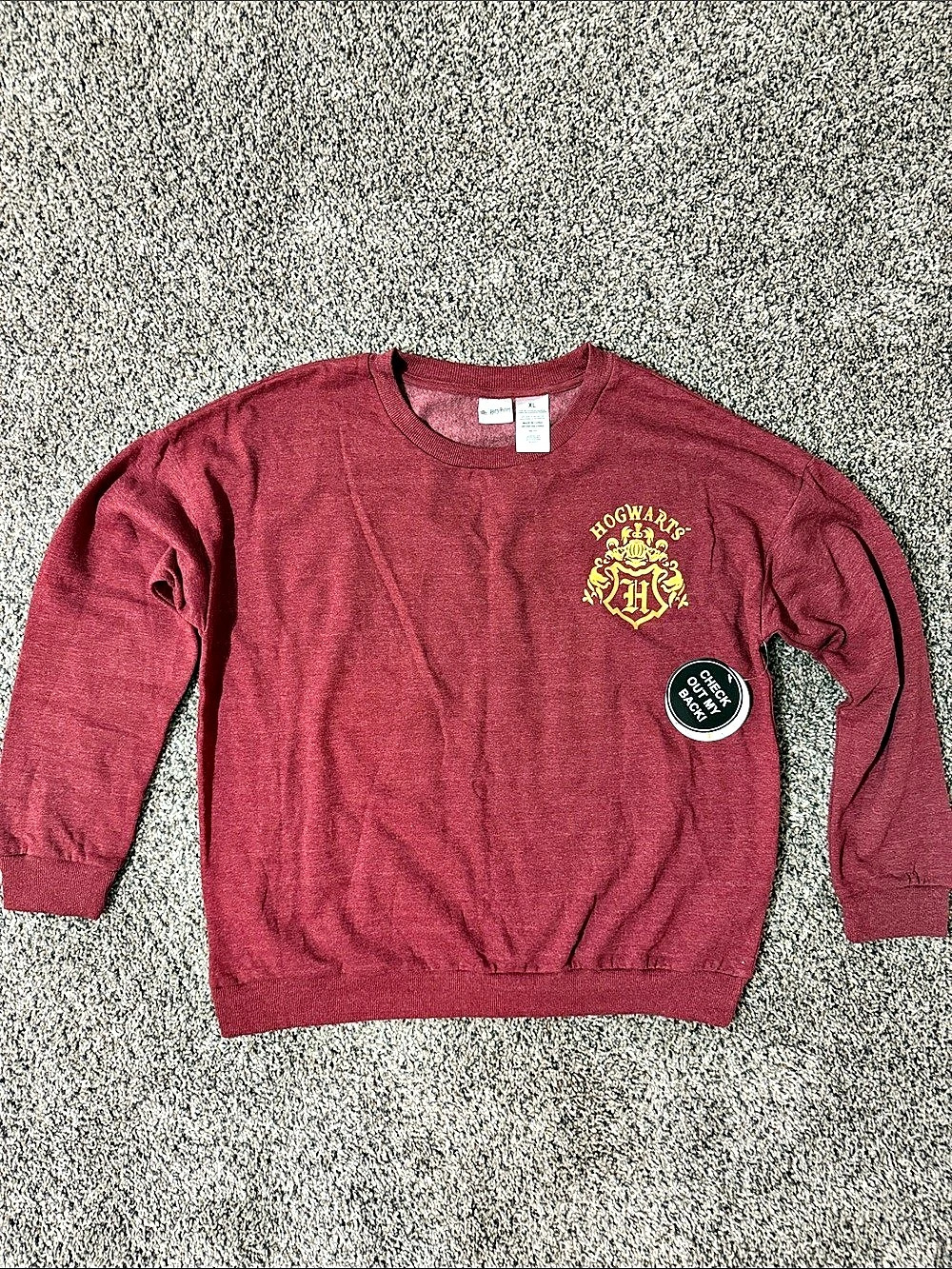 Harry Potter Hogwarts Crest & Marauder's Quote Crewneck Sweatshirt XL